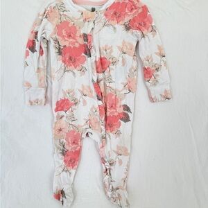 GAP Pink and Cream Floral Kids Footie